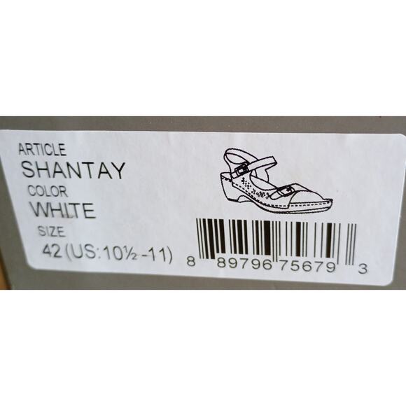 Patrizia Spring Step "Shantay" White Wedge Platform Sandal Women 42 (US10.5 -11) - Picture 11 of 12